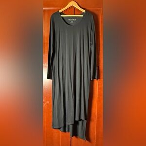 Modern Soul Black Long Sleeve Knit Dress With Asymmetrical Hem Size XL